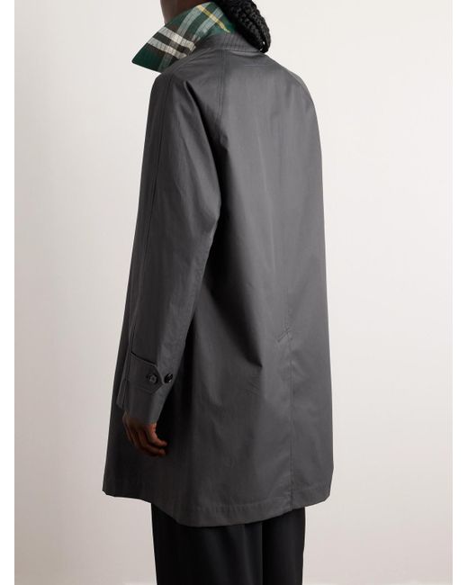 Burberry Gray Oversized Cotton-gabardine Car Coat for men