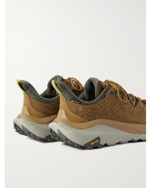 Hoka One One Brown Kaha 2 Low Mesh-trimmed Nubuck And Gore-tex® Sneakers for men