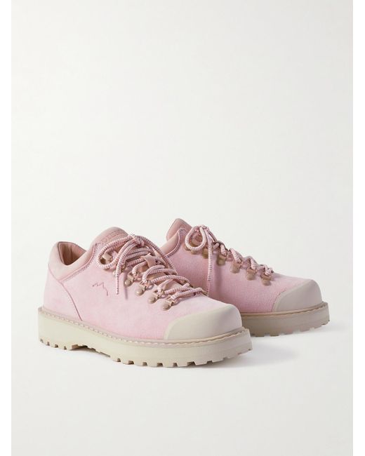 Sneakers in camoscio con finiture in gomma Cornaro di Diemme in Pink da Uomo