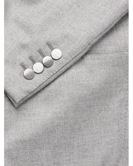 Thom Sweeney Gray Wool-Twill Blazer for men