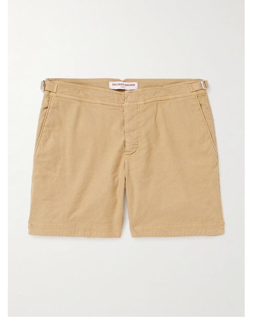 Orlebar Brown Natural Bulldog Straight-leg Linen-blend Shorts for men