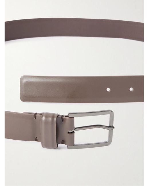 Loro Piana Brown Rory 3Cm Leather Belt for men