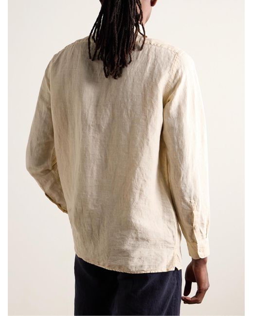 Massimo Alba Bowles Hemd aus einer Leinen-Baumwollmischung in Natural für Herren