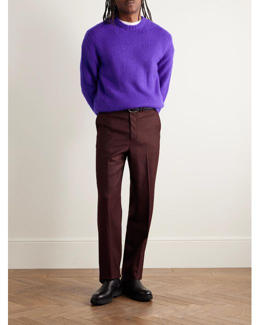 Gabriela Hearst Purple Harold Slim-Fit Straight-Leg Wool And Cashmere-Blend Twill Suit Trousers for men