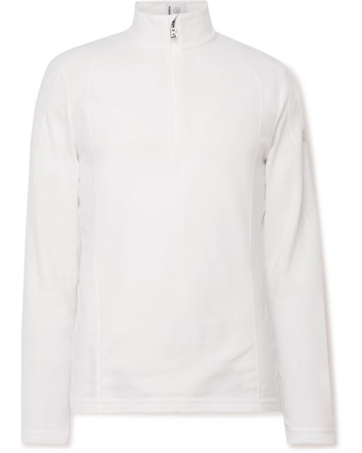 Bogner White Harry Slim-fit Tech-fleece Half-zip Base Layer for men