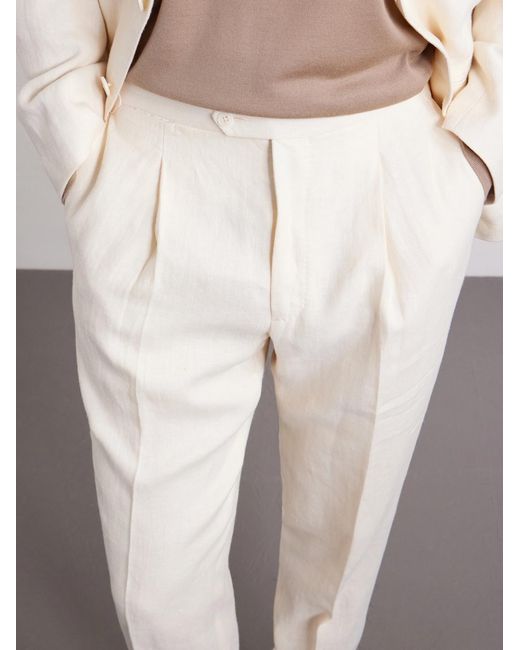 Saman Amel Natural Amie Straight-leg Wool for men