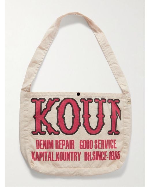 Kapital Red Kountry Factory Printed Cotton-Twill Tote Bag for men
