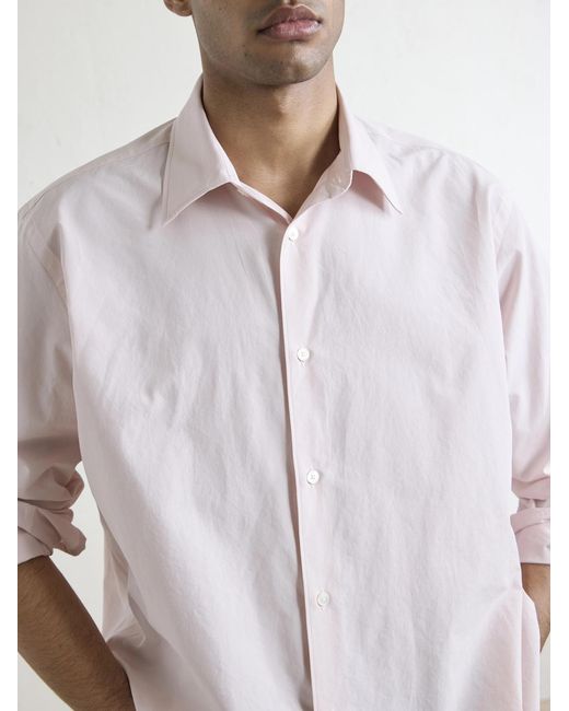 Auralee Pink Cotton-poplin Shirt for men