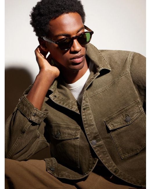 Jacques Marie Mage Green Zephirin Round-frame Acetate Sunglasses for men