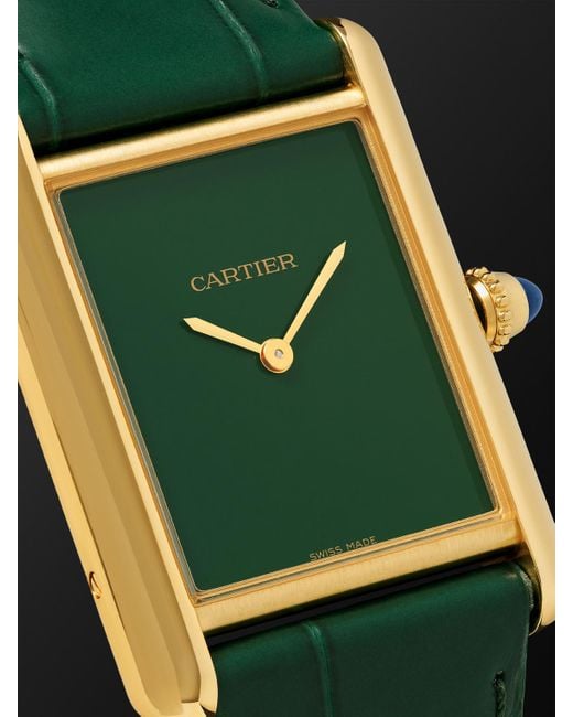 Cartier Green Tank Louis Hand-Wound 18-Karat Watch, Ref. Wgta0191 for men