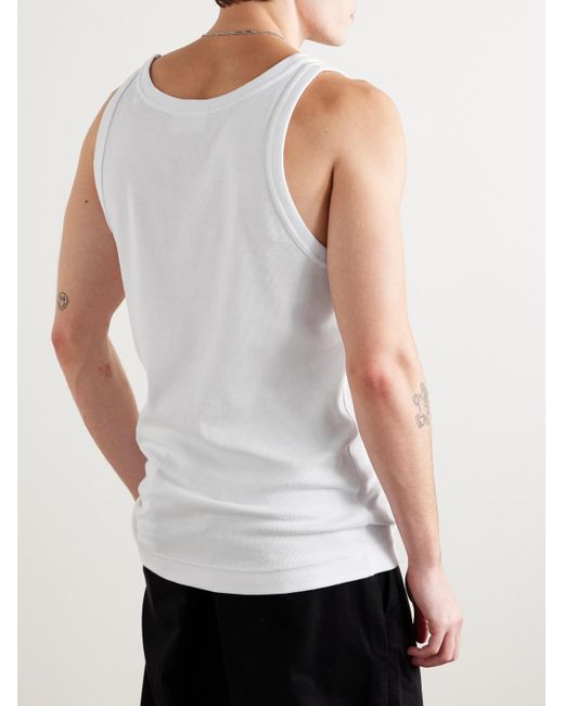 NN07 White Mick 3206 Stretch Organic Cotton-Jersey Tank Top for men