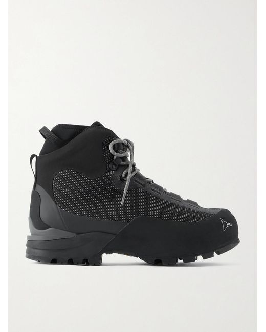 Roa Black Hida Rubber-Trimmed Cordura Hiking Boots for men
