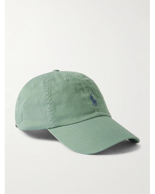 Polo Ralph Lauren Green Logo-embroidered Cotton-twill Baseball Cap for men