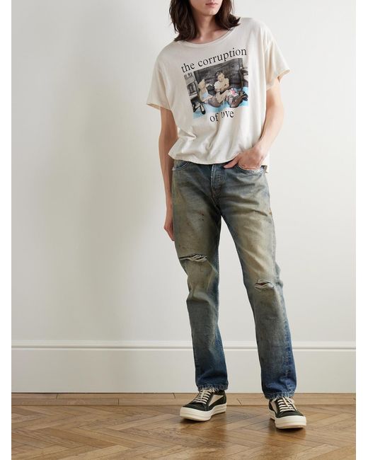 Enfants Riches Deprimes Blue Straight-Leg Distressed Jeans for men