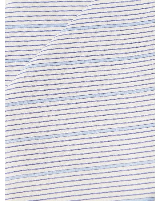 Saint Laurent White 7cm Striped Silk-voile Tie for men