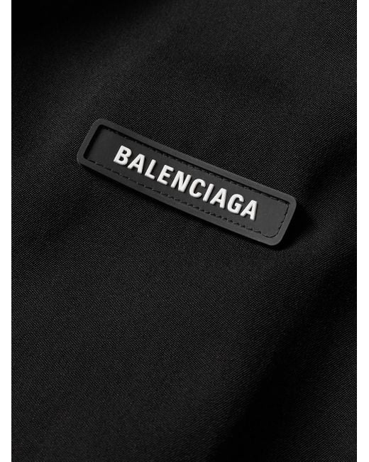 Balenciaga Oversized-Mantel aus Baumwolldrillich mit Logoapplikation in Black für Herren
