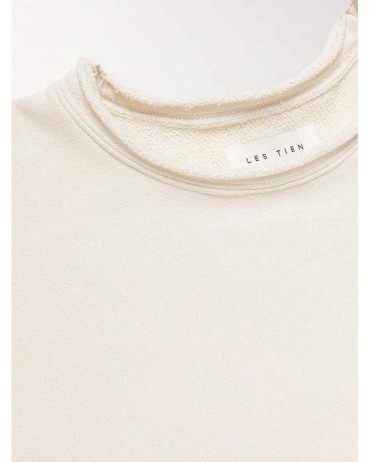 Les Tien Natural Heavyweight Structured-Fleece Cotton-Jersey Roll-Neck Sweatshirt for men