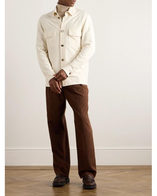 Loro Piana Hemdjacke aus einer Mischung aus Seide in Natural für Herren