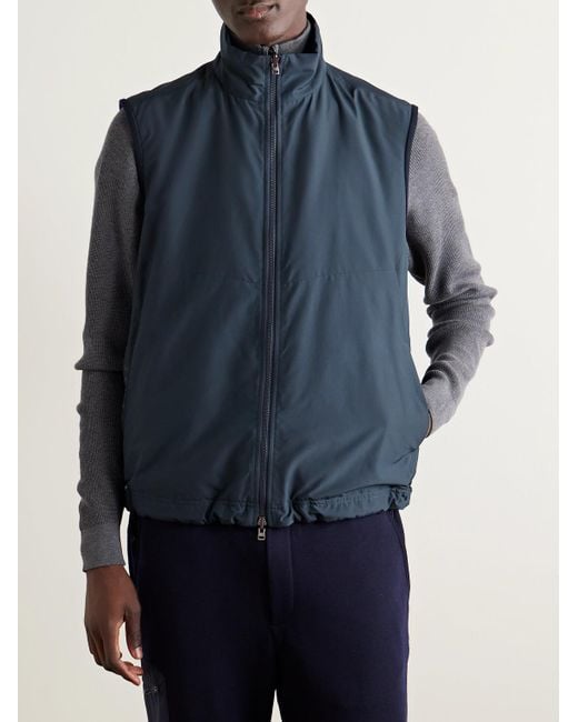 Sease Explorer wendbare Weste aus wattiertem Jersey aus einer Schurwollmischung und Micro-Ripstop in Blue für Herren