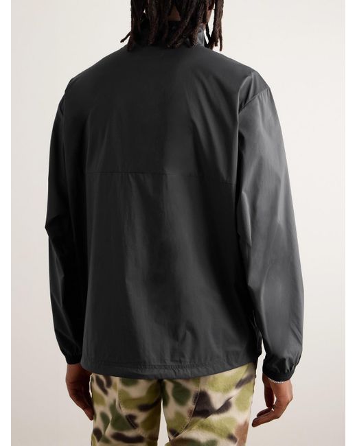 Thisisneverthat Black Logo-appliquéd Pertex® Quantum Air Half-zip Jacket for men