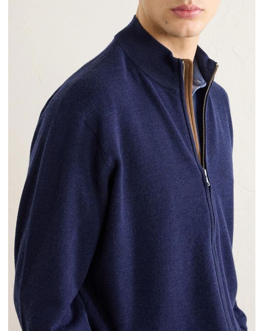 Peter Millar Blue Excursionist Merino Wool-blend Sweater for men