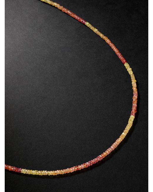 JIA JIA Black Beaded Sapphire Necklace for men