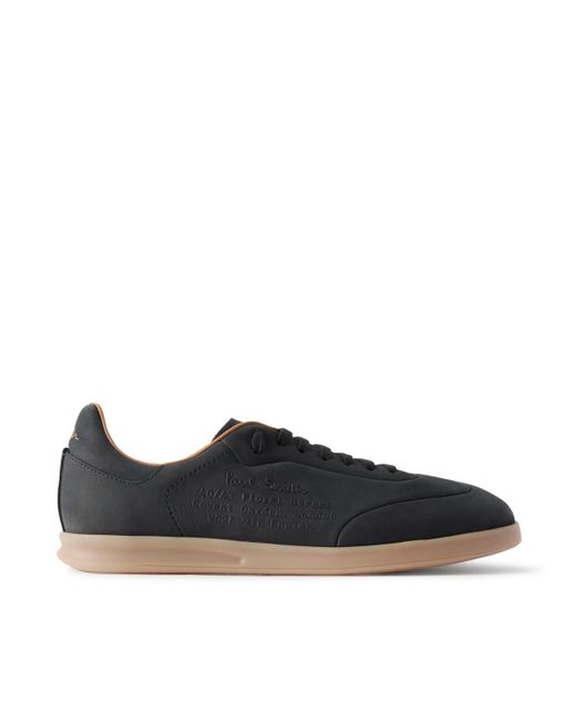 Paul Smith Black Bailey Logo-Embossed Nubuck Sneakers for men