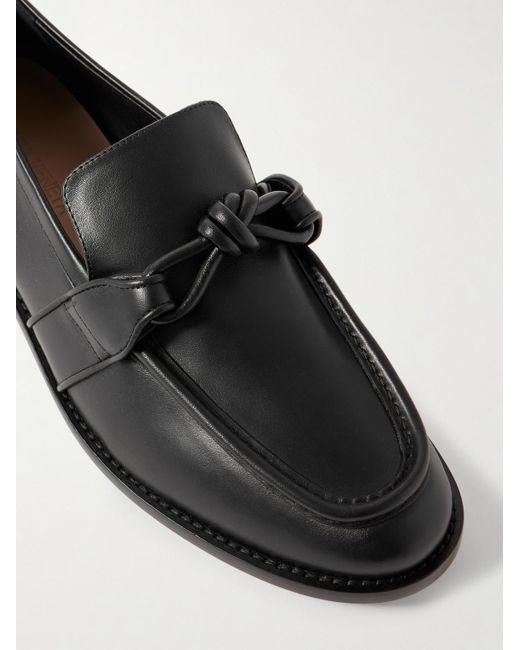 Bottega Veneta Astaire Loafers aus Leder mit Knoten in Black für Herren