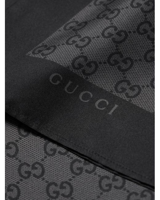 Gucci Black Printed Silk Twill Bowling Shirt, Size 60, Ready-To-Wear for men