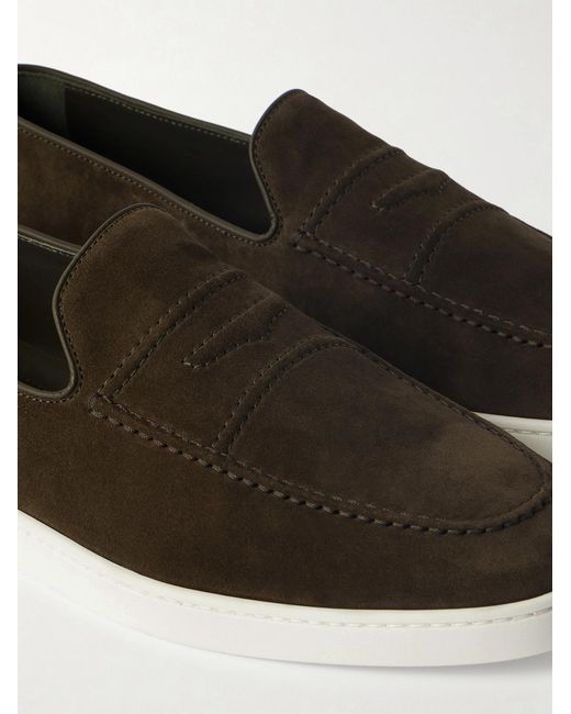 Church's White Peebles Suede Loafers for men