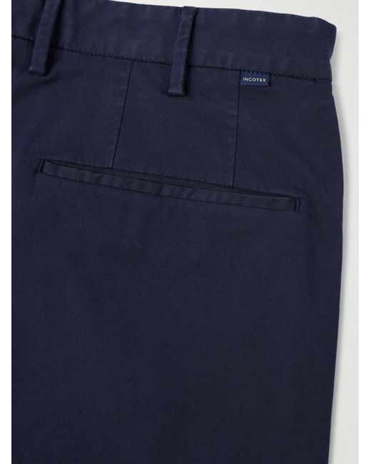Bermuda Slim-Fit A Gamba Dritta di Incotex in Blue da Uomo
