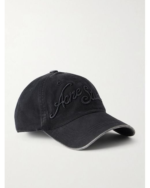 Acne Blue Carliy Venice Logo-Embroidered Cotton Cap
