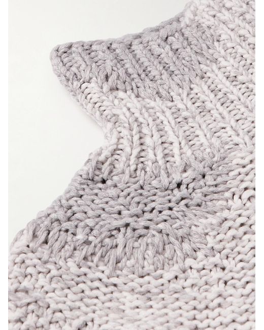 Zegna Gray Cashmere-Blend Rollneck Sweater for men