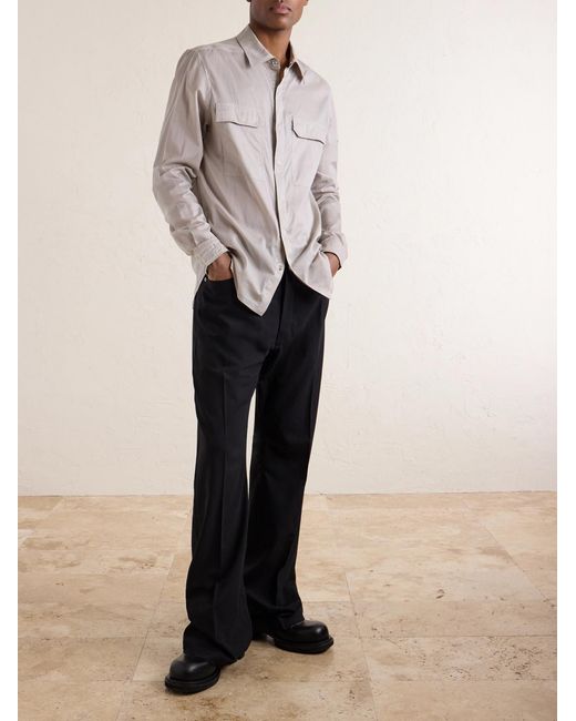 Rick Owens Blue Geth Straight-Leg Virgin Wool Trousers for men