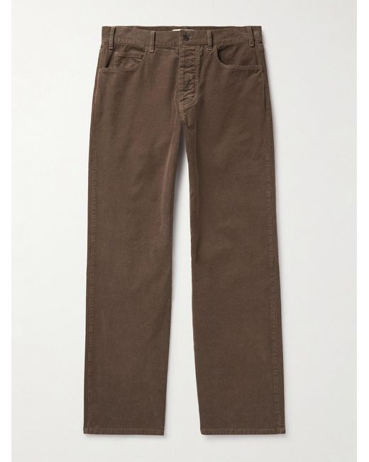 Nili Lotan Brown Billie Straight-leg Cotton-corduroy Trousers for men