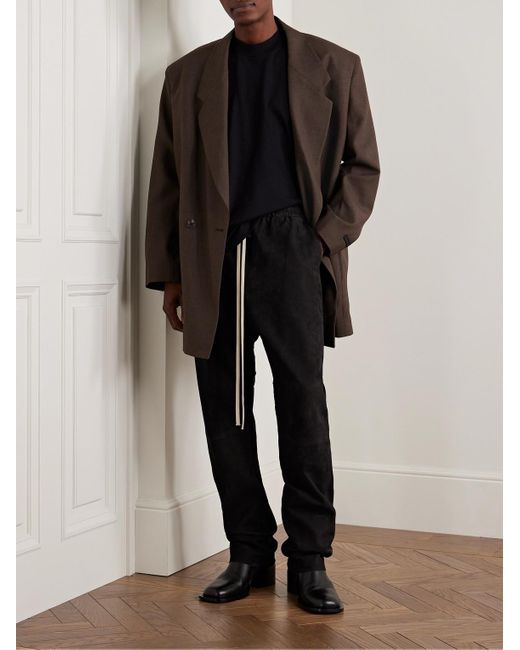 Pantaloni A Gamba Affusolata di Fear Of God in Black da Uomo