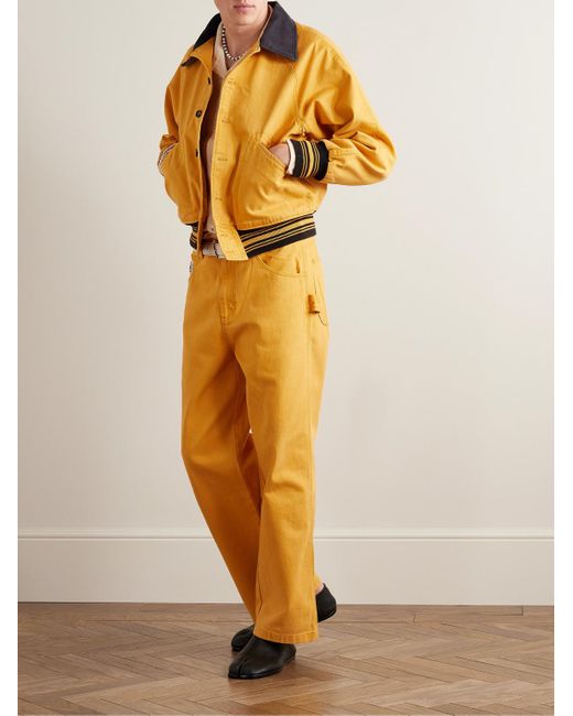 Bode Yellow Banbury Cotton-twill Bomber Jacket for men