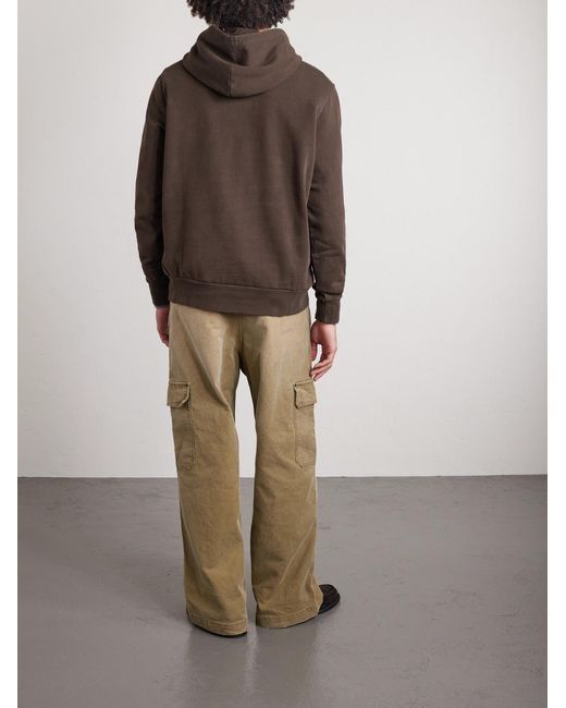 Polo Ralph Lauren Brown Logo-Embroidered Cotton-Jersey Hoodie for men