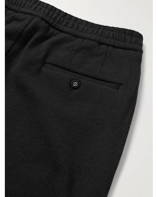 Officine Generale Black Walter Tapered Jersey Trousers for men