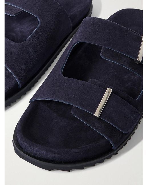Mr P. Blue Suede Sandals for men