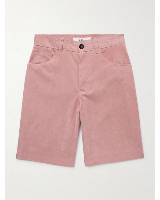 Séfr Pink Jiro Corduroy Shorts for men
