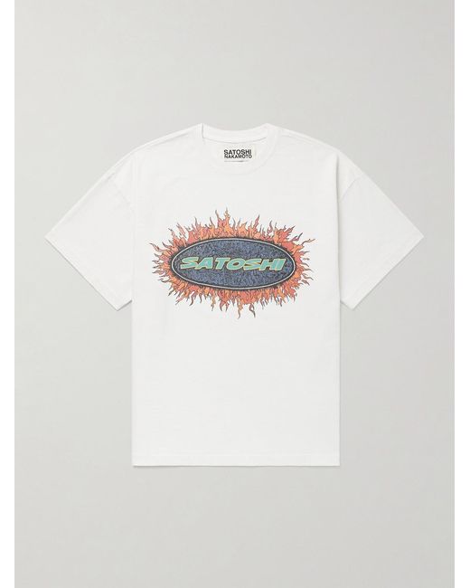 Satoshi Nakamoto White Blender Logo-Print Cotton-Jersey T-Shirt for men