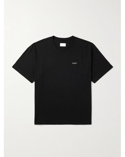 Aimé Leon Dore Black Logo-Print Cotton-Jersey T-Shirt for men