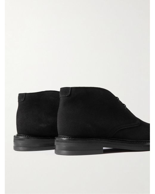 Mr P. Black Lucien Regenerated Suede By Evolo Desert Boots for men