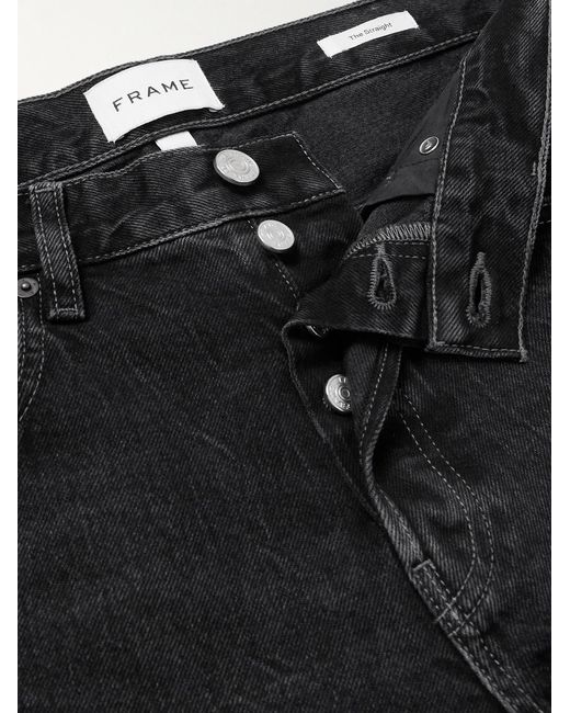 FRAME Black The Straight Slim-Fit Straight-Leg Jeans for men