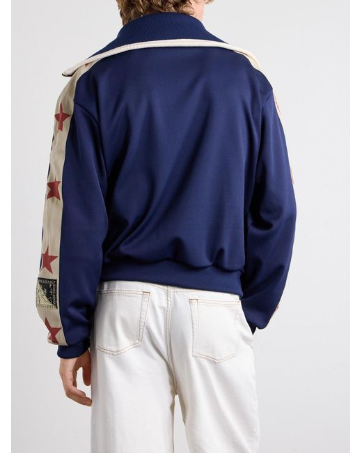 Kapital Blue Jersey Zip-Up Sweatshirt for men