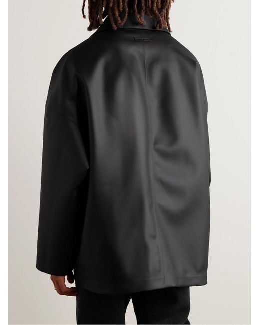Fear Of God Black Rubber Jacket for men