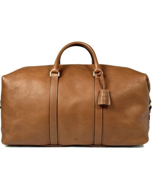 Mulberry Brown Clipper Leather Holdall for men
