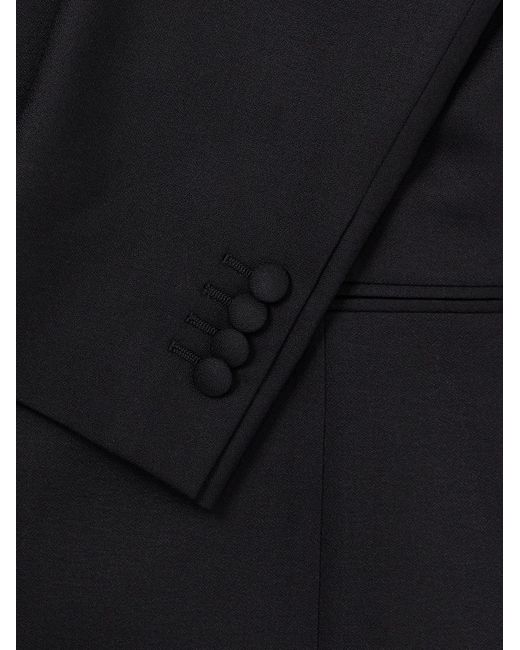 Lardini Black Soirée Virgin Wool-Blend Tuxedo Jacket for men