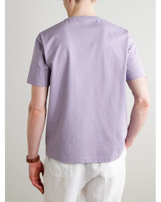 Mr P. Purple Relaxed-Fit Organic And Recycled Cotton-Jersey T-Shirt for men